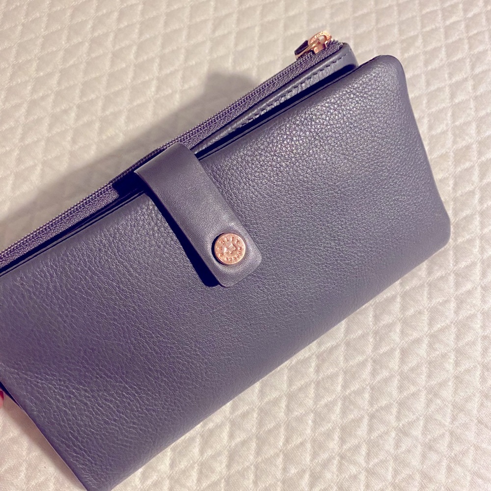 Radley London charcoal grey and rose gold wallet